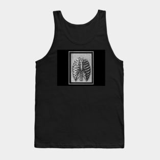 Black and White Skeleton Rib Cage Tank Top